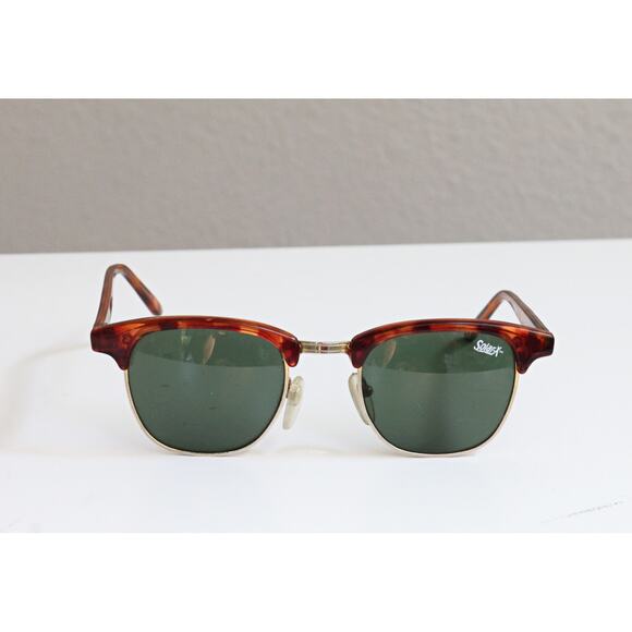 1990's Vintage Solar-X Tortoise Shell Rimmed Sunglasses ~ Gold Trim Horn Rimmed - Picture 7 of 8